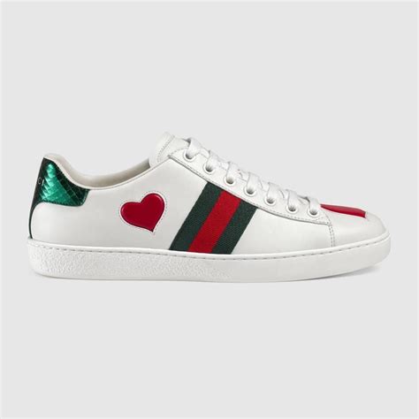 gucci sneaker heart|embroidered sneakers Gucci.